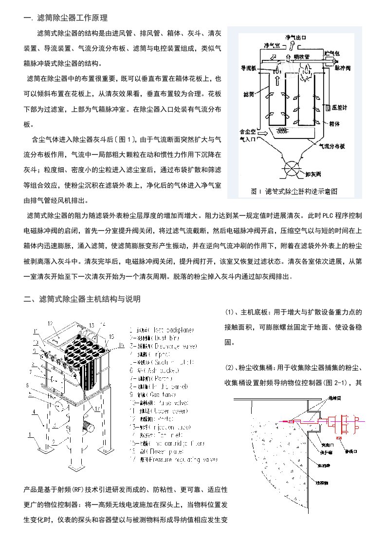 滤筒除尘器工作原理及说明书