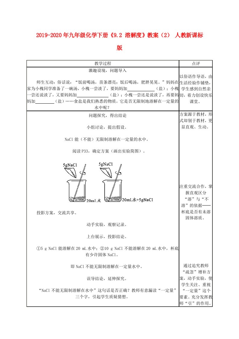 2019-2020年九年级化学下册《9.2