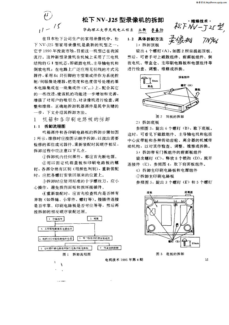 松下NV—J25型录像机的拆卸.pdf