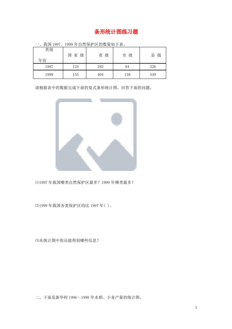 四年级数学下册第8单元平均数与条形统计图试题新人教版