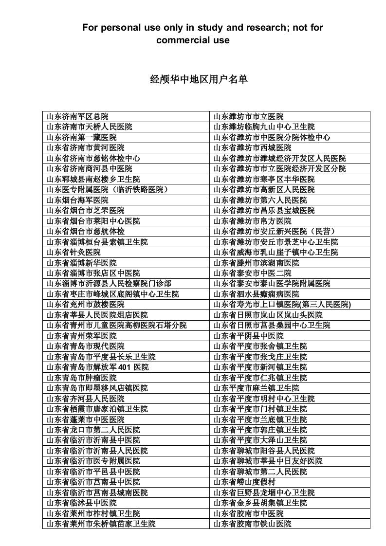 经颅主要客户华中地区