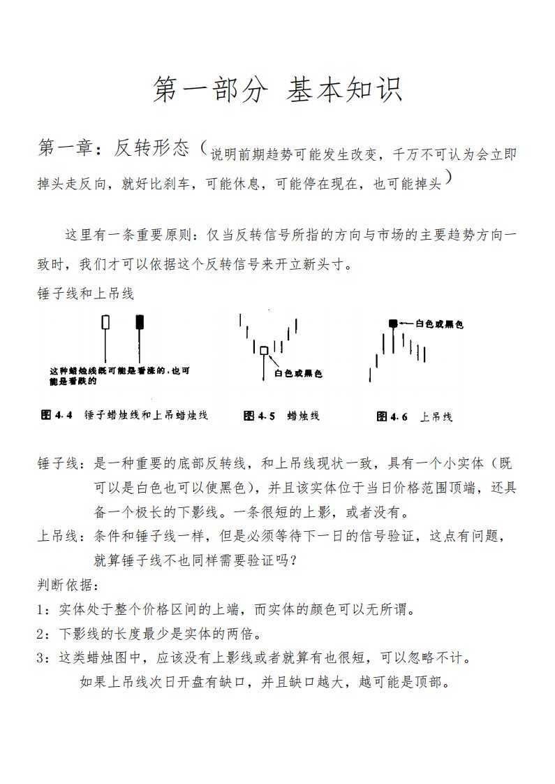 日本蜡烛图精简版