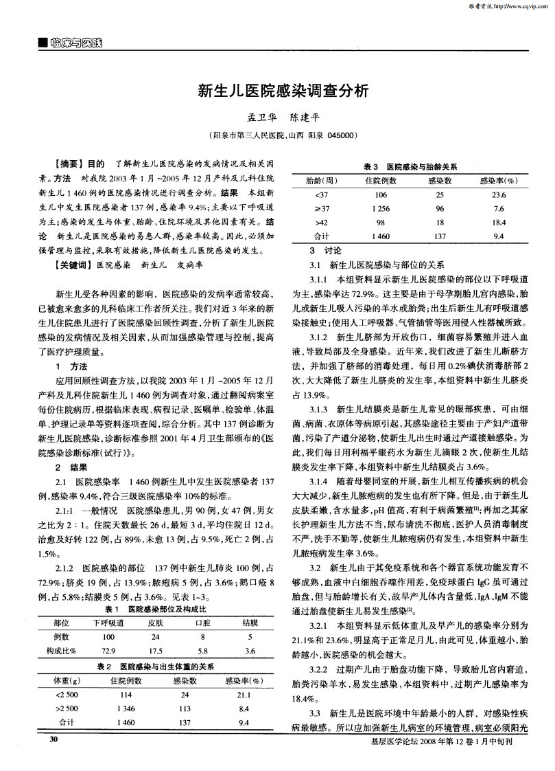 新生儿医院感染调查分析.pdf