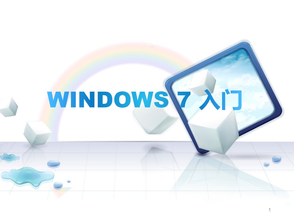 WINDOWS-7入门及桌面组成ppt课件