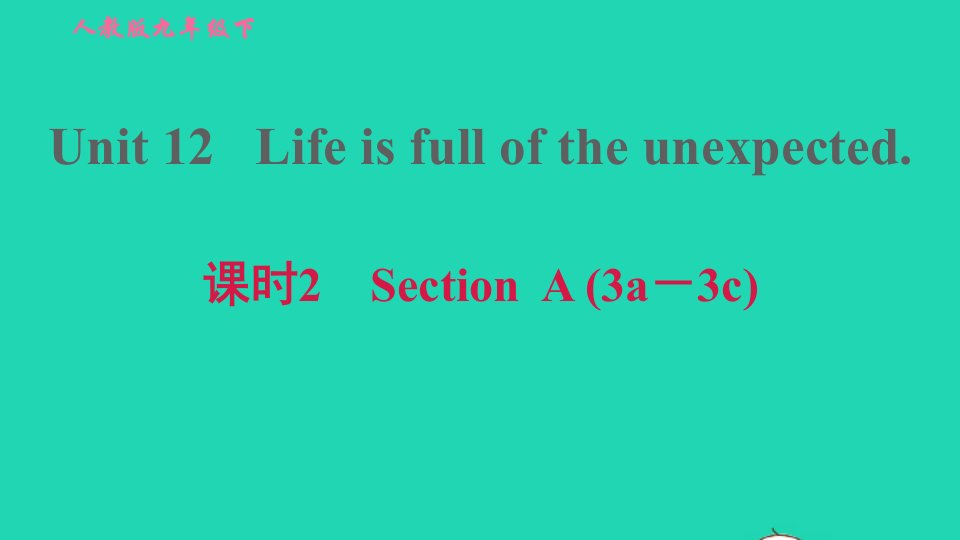 2022九年级英语全册Unit12Lifeisfulloftheunexpected课时2SectionA3a－3c习题课件新版人教新目标版