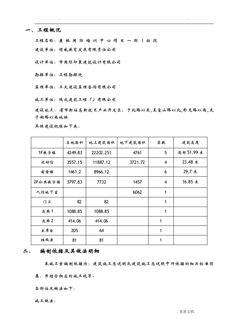 教学楼抹灰施工组织方案与对策