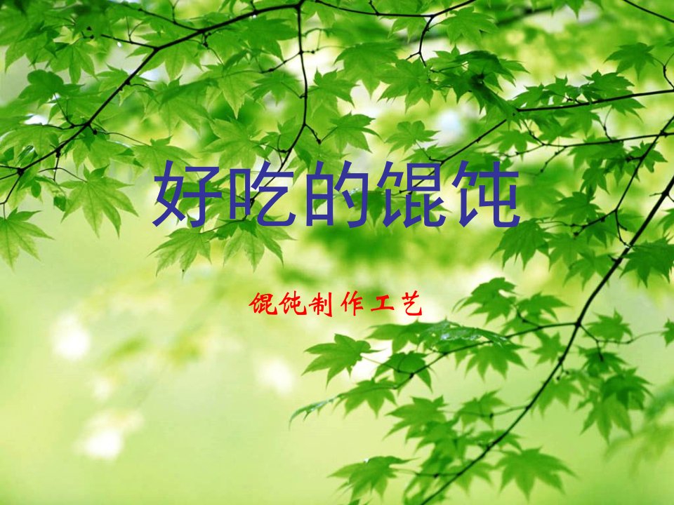 好吃的馄饨-课件（PPT·精·选）