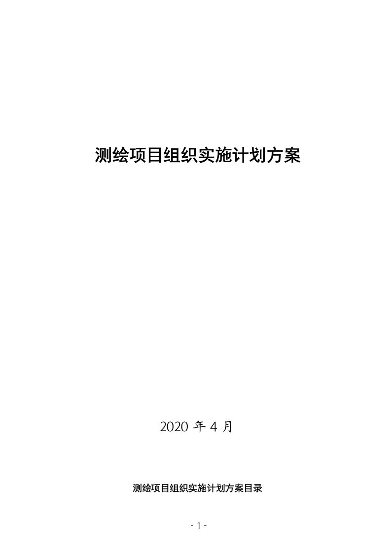 测绘项目组织实施计划方案