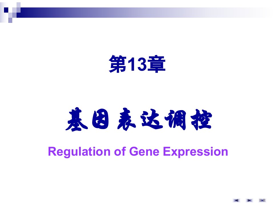 第十三章基因表达调控