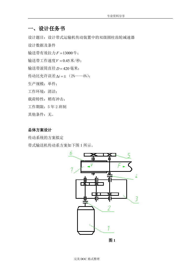 机械设计课程设计报告