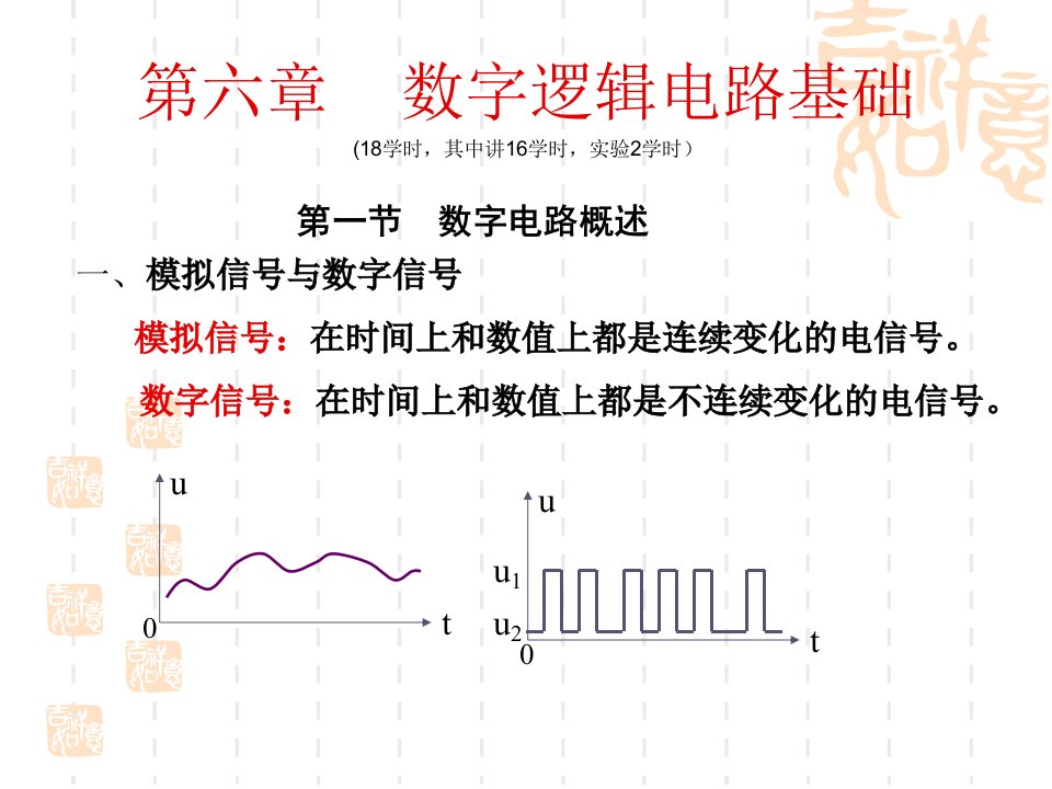 电子技术基础教程教学课件作者陶雪华第6章数字逻辑电路基础