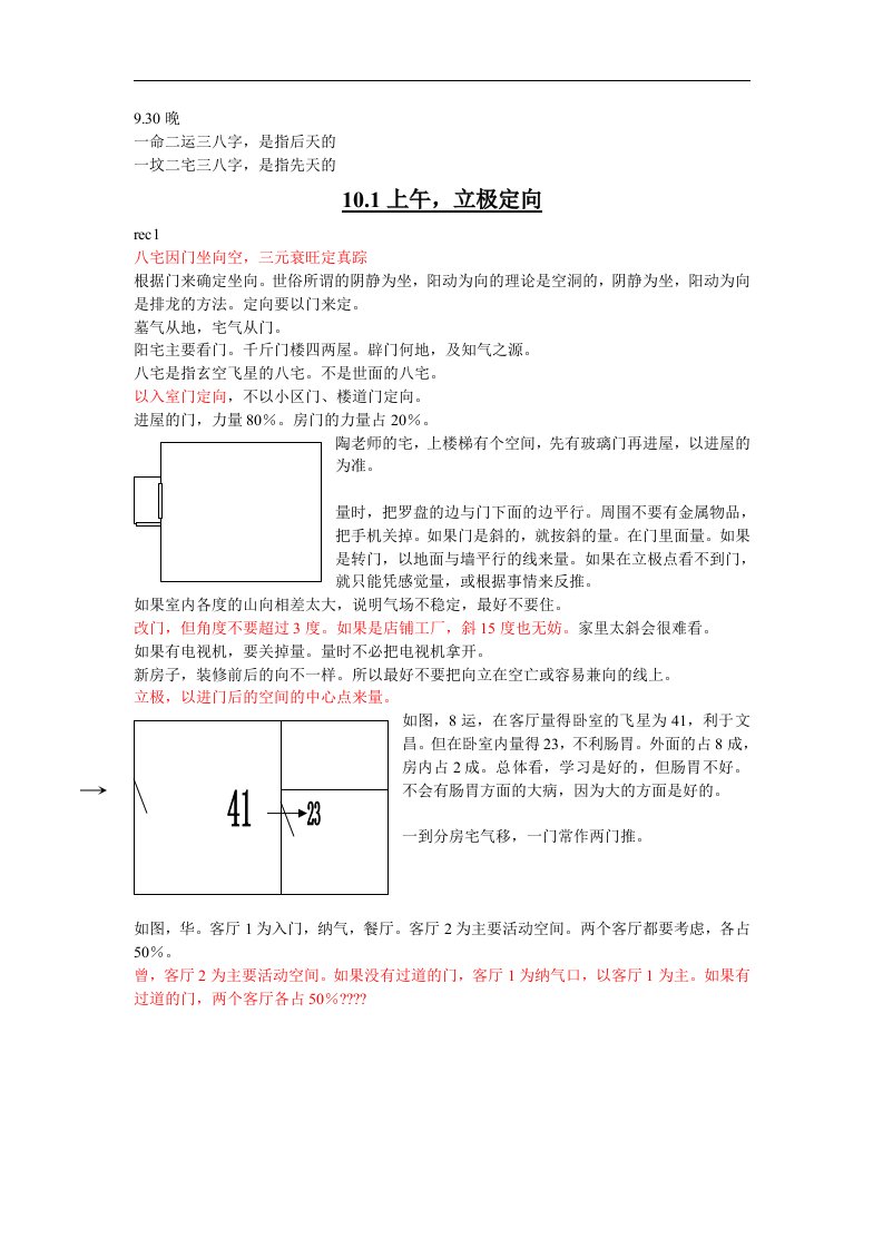 冠元5800元玄空风水面授笔记完整版