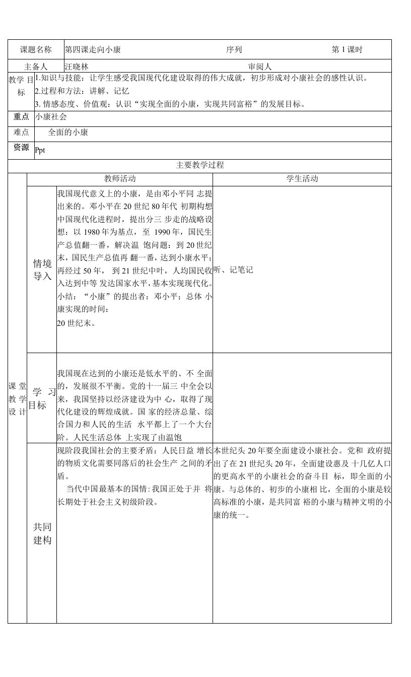 初中思想品德人教九年级