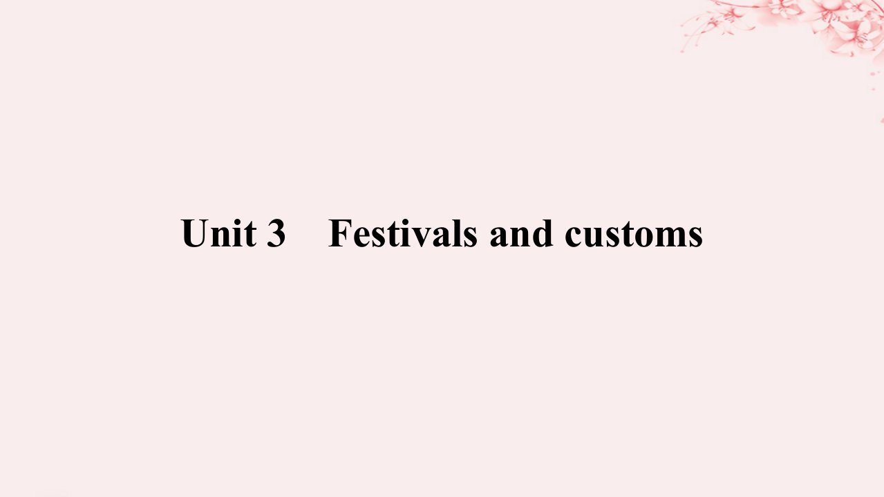 2024版新教材高考英语全程一轮总复习Unit3Festivalsandcustoms课件牛津译林版必修第二册