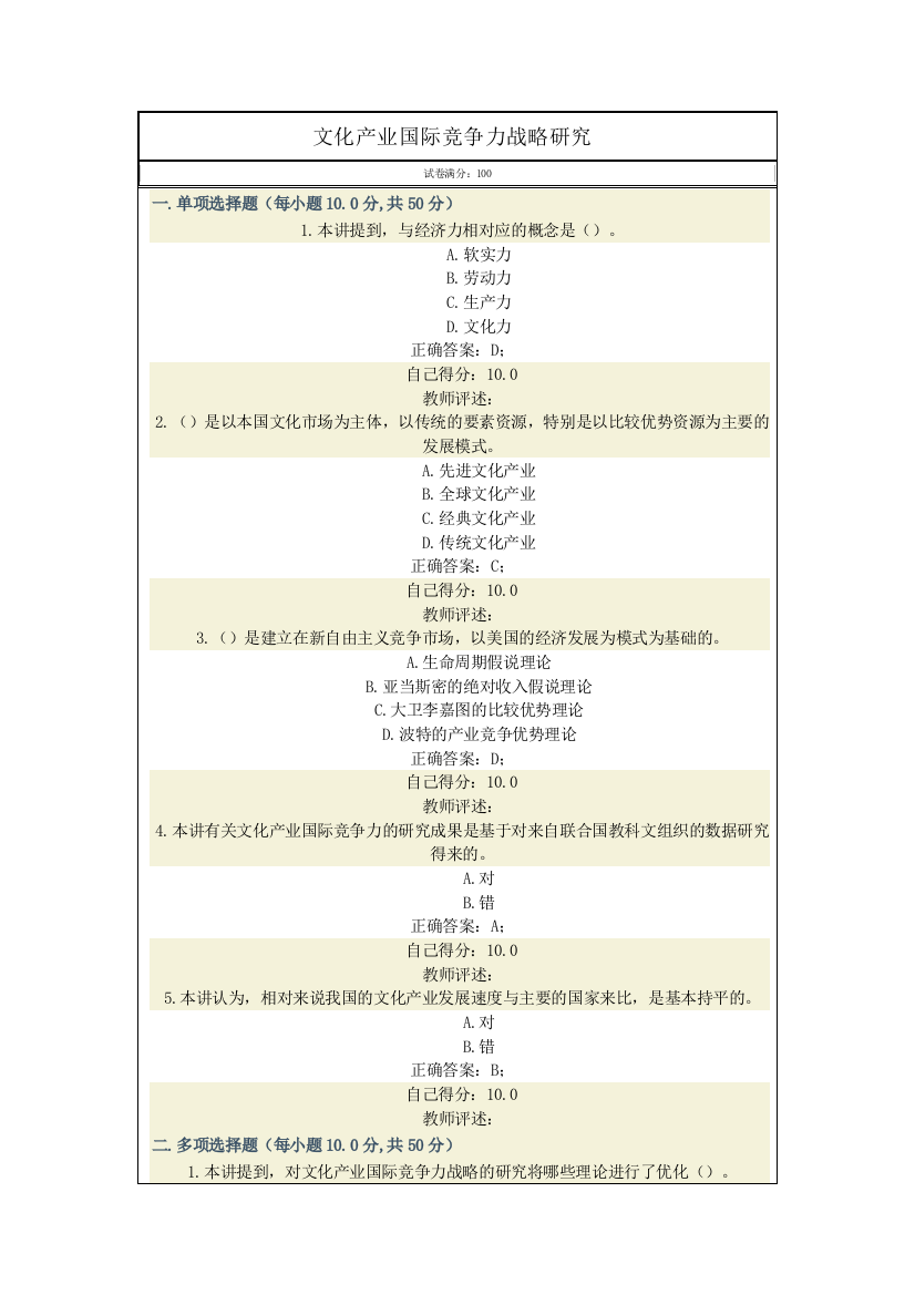 文化产业国际竞争力战略研究