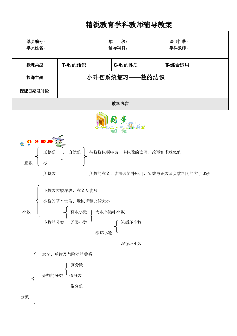 2023年小升初系统复习讲义