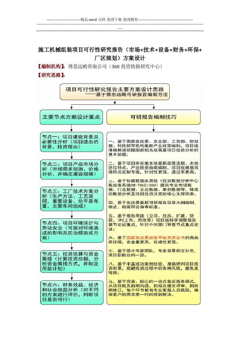 施工机械组装项目可行性研究报告(技术工艺-设备选型-财务方案-厂区规划)方案设计