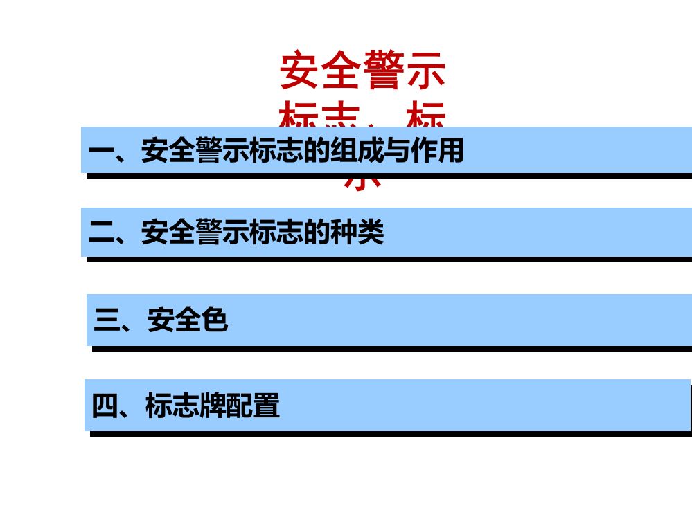 安全警示标志标示通用