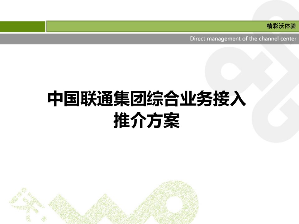 [精选]中国联通集团综合业务接入推介方案培训课件