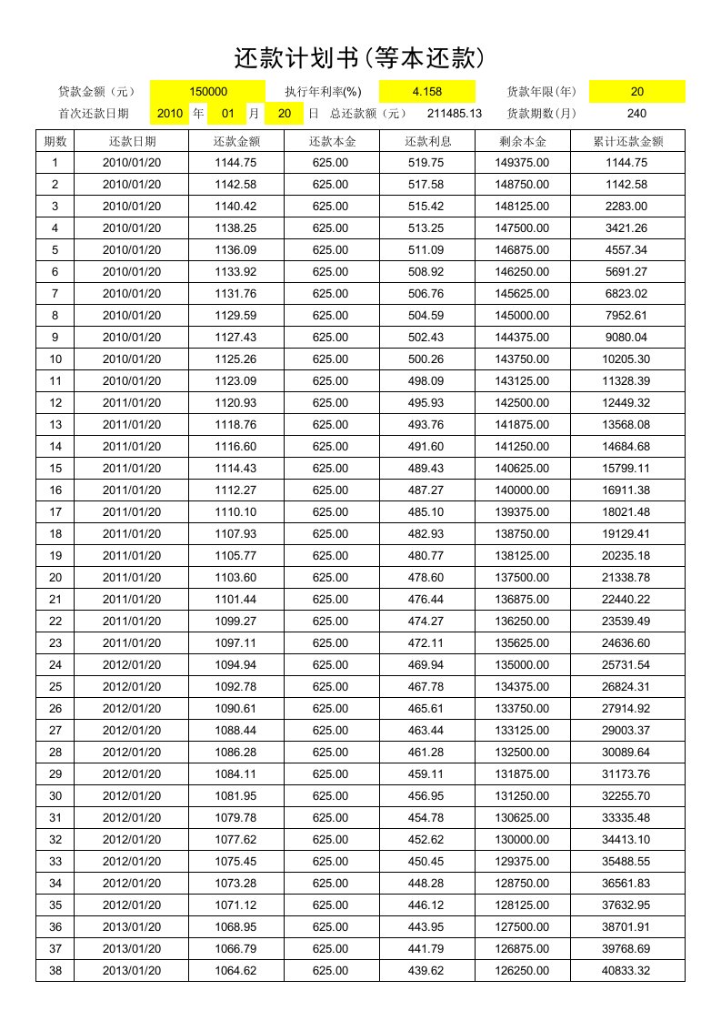 房贷计算器(等额、等本)可以参考一下（精选）