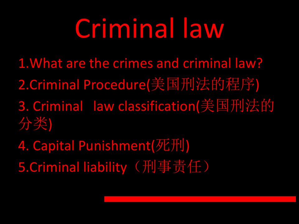 Criminallaw法律英语刑法