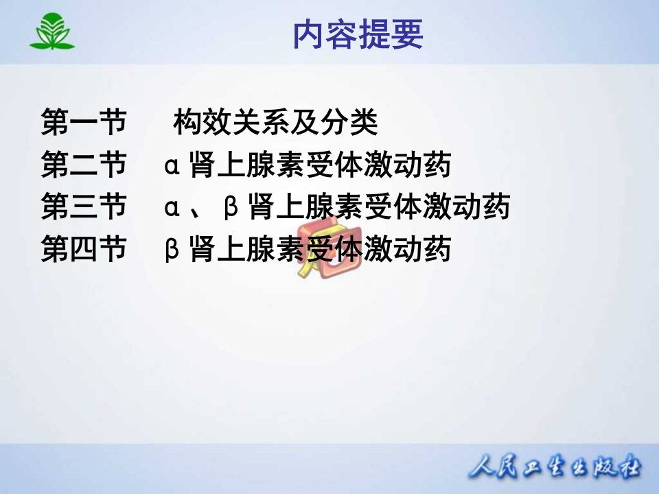 最新常见疾病治疗药物介绍第十章肾上腺素受体激动药PPT课件