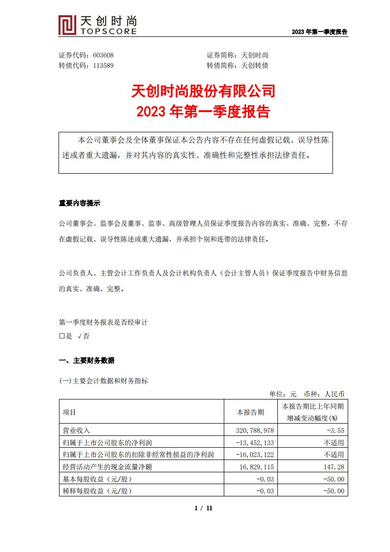 上交所-2023年第一季度报告-20230428