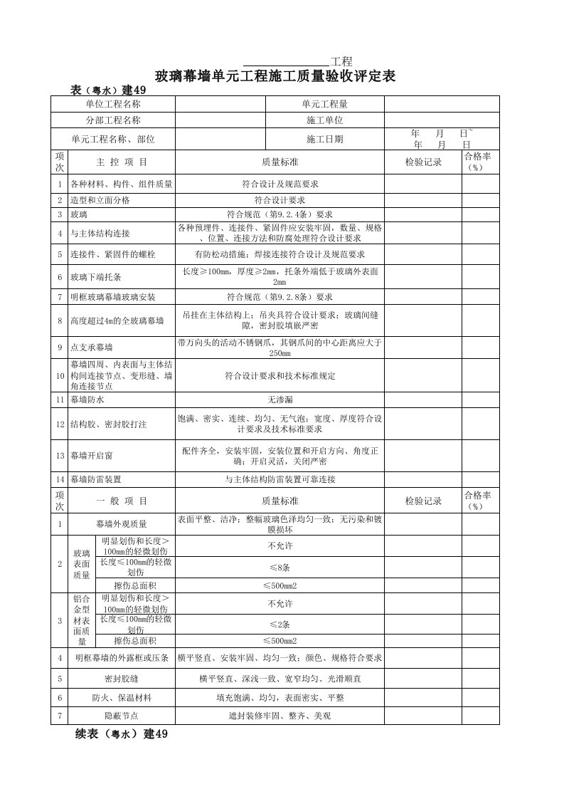 工程资料-表粤水建49