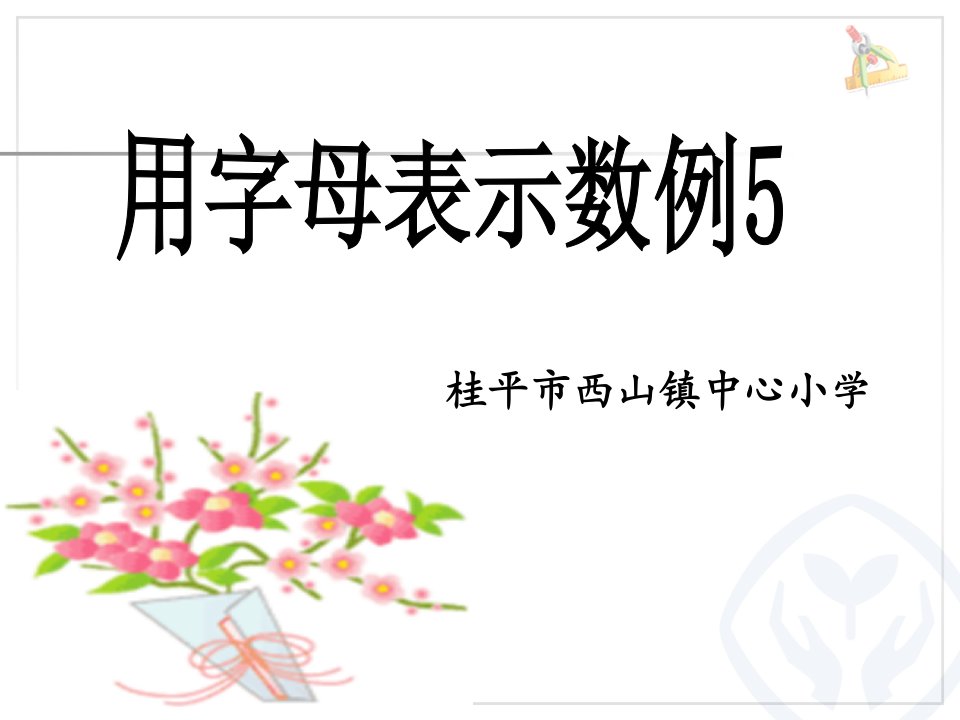 用字母表示数例5ppt课件