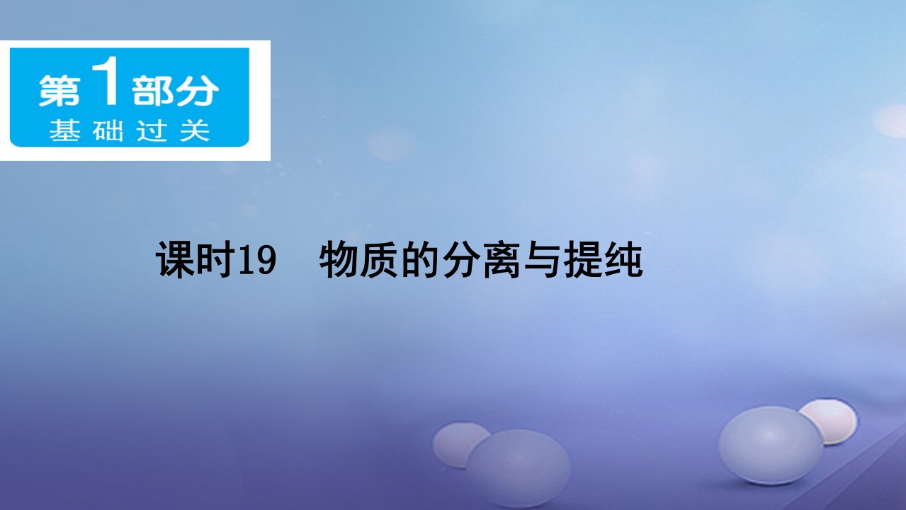 广东省年中考化学基础过关(19)物质的分离与提纯》课件