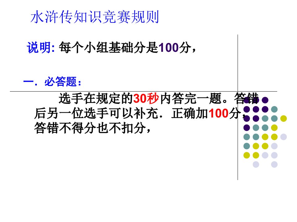 通用版九年级综合实践活动水浒传知识竞赛题课件25