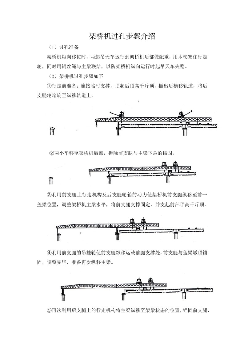 架桥机过孔步骤介绍