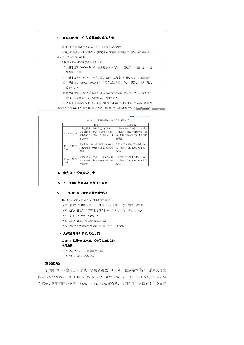 TD室内分布信源选择方案