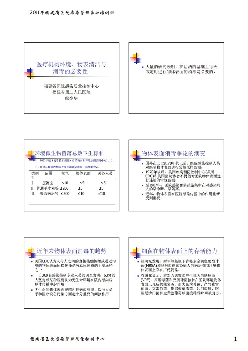 7.医疗机构环境、物表清洁与消毒的必要性-蚁少华