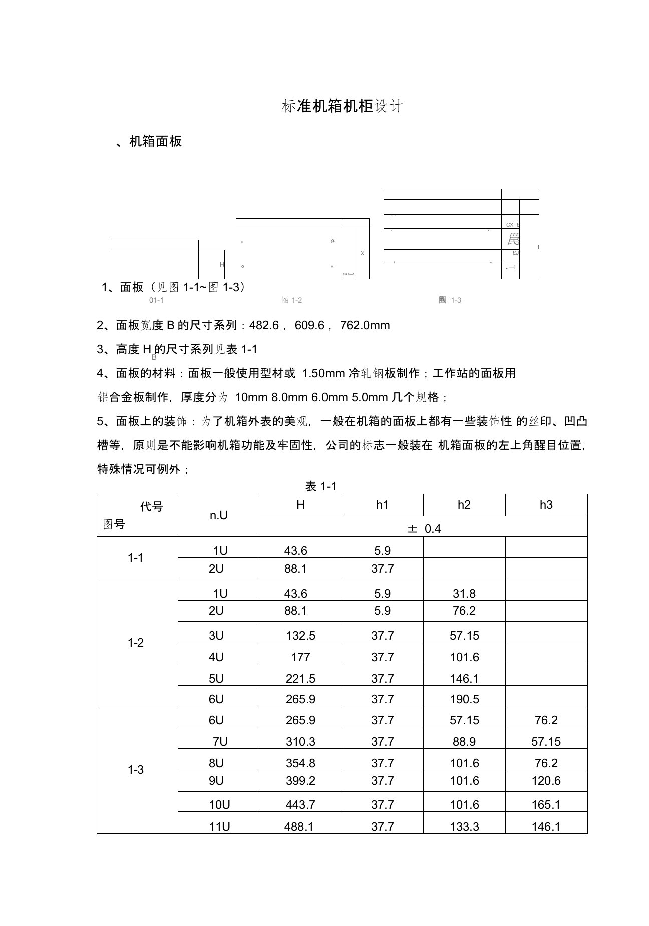 标准机箱机柜设计方案