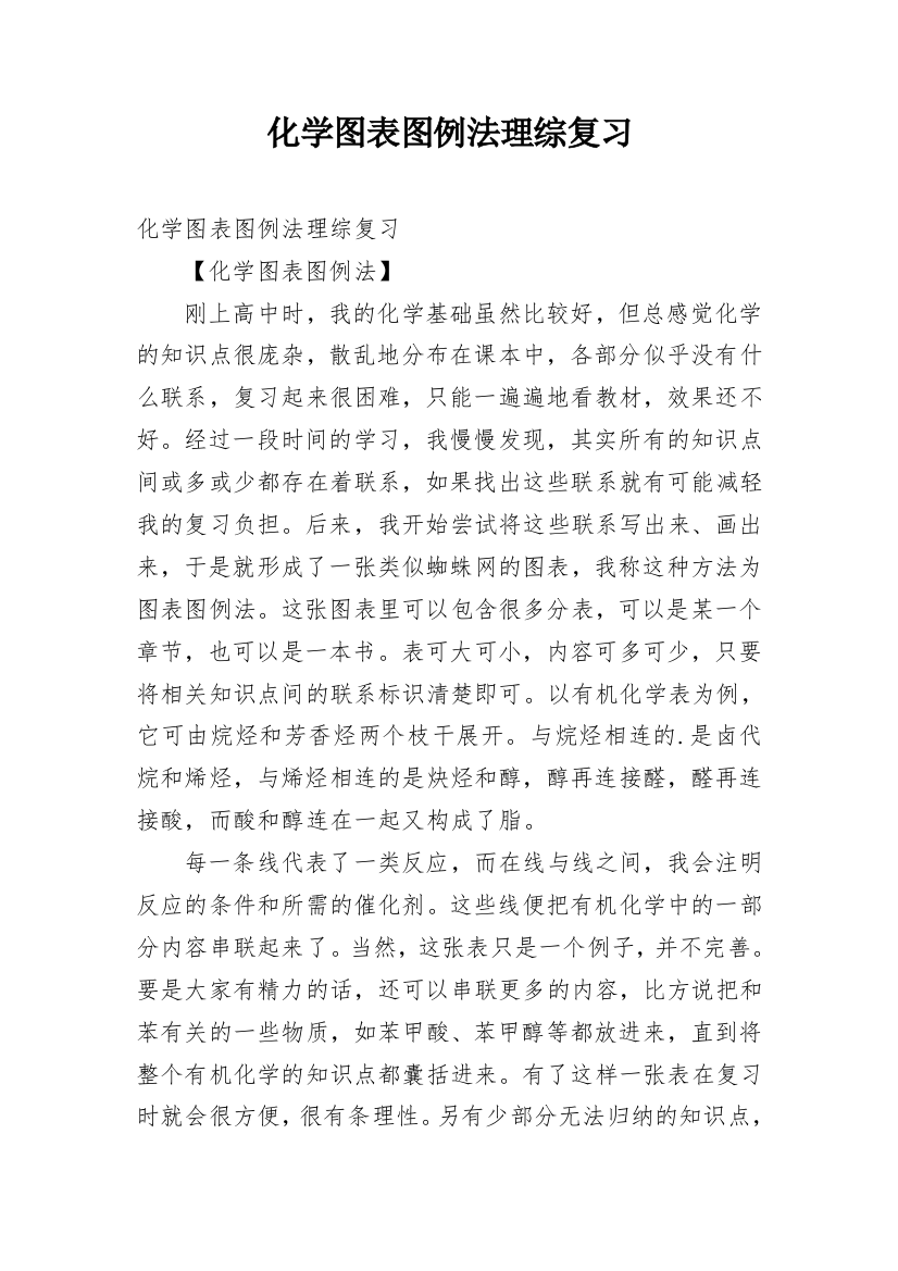 化学图表图例法理综复习