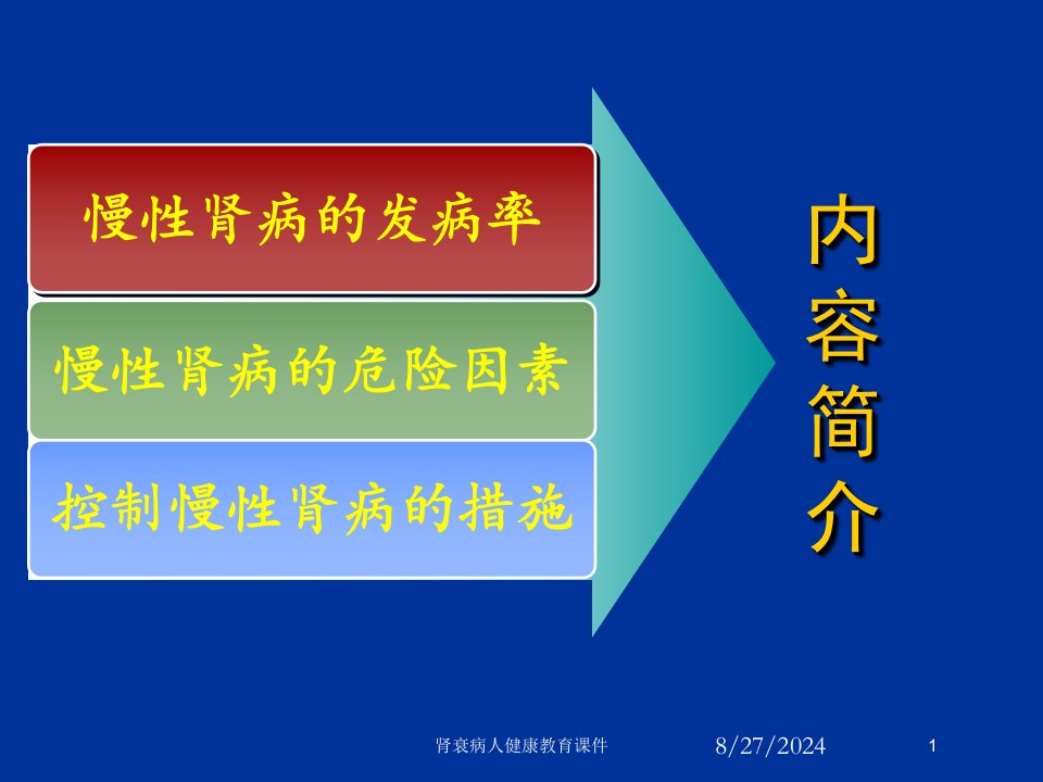 肾衰病人健康教育课件