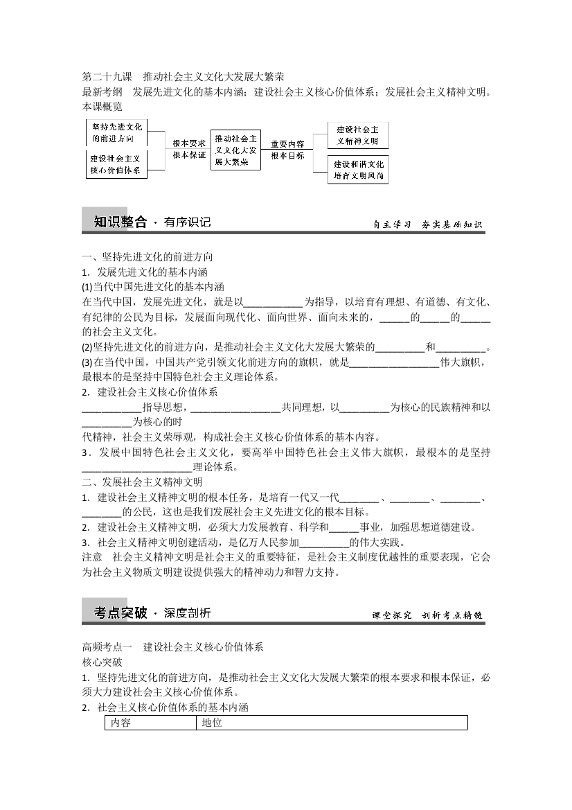 《试题》浙江省东阳市南马高级中学高中政治专题检测：第十二单元第二十九课