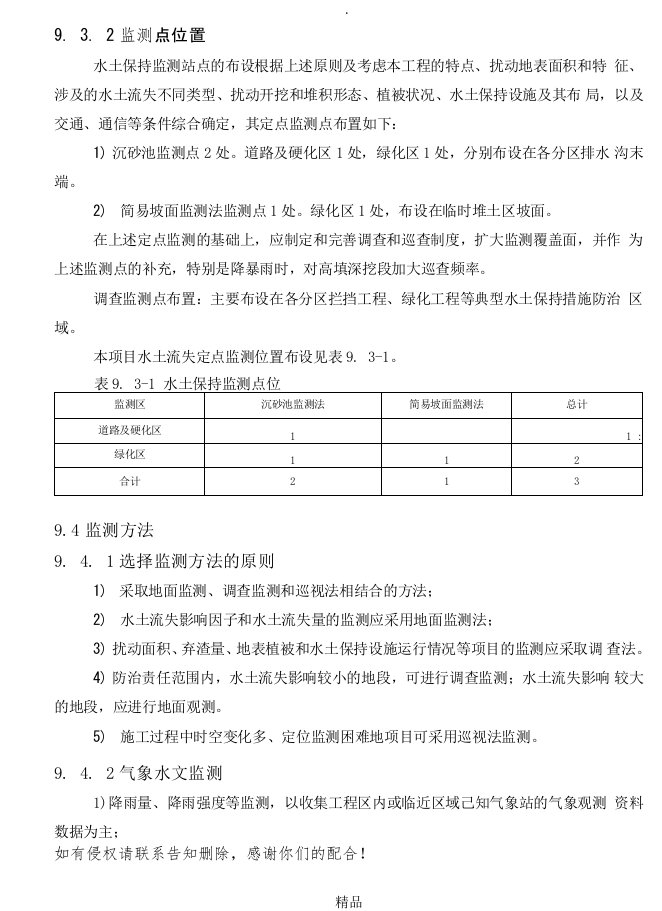 水土保持监测原则