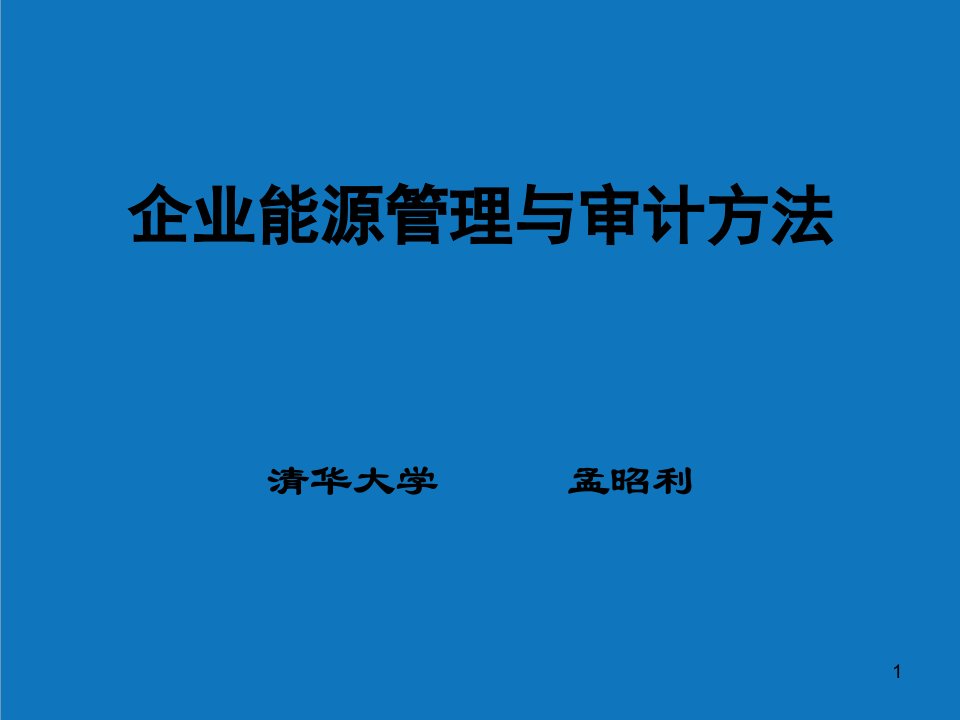 能源化工-企业能源管理与审计方法