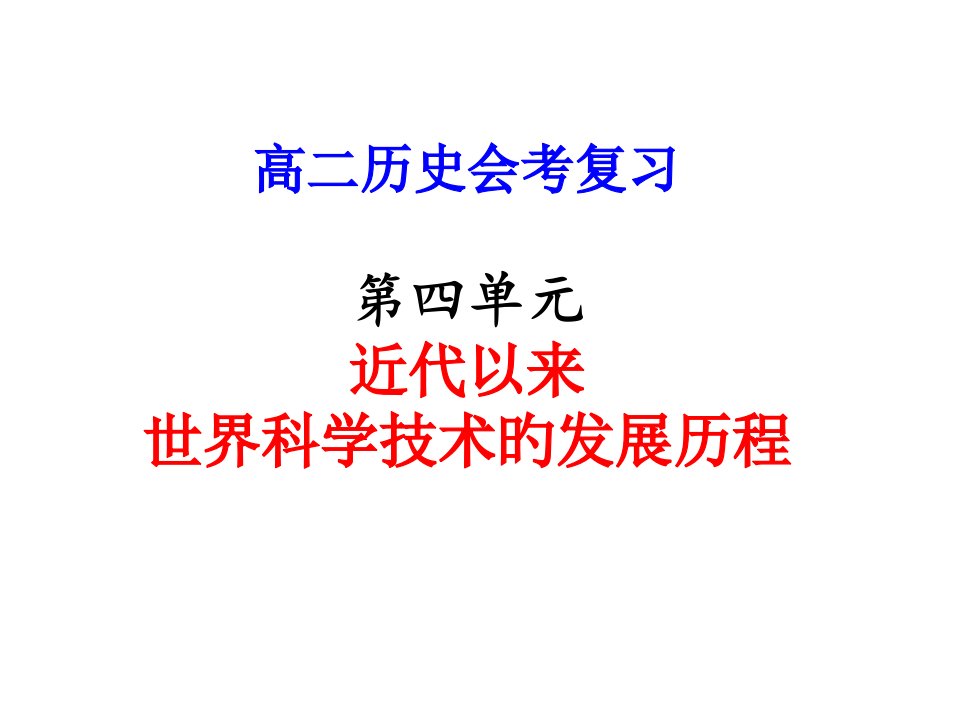 历史学测复习人教版必修3第四单元省名师优质课赛课获奖课件市赛课一等奖课件