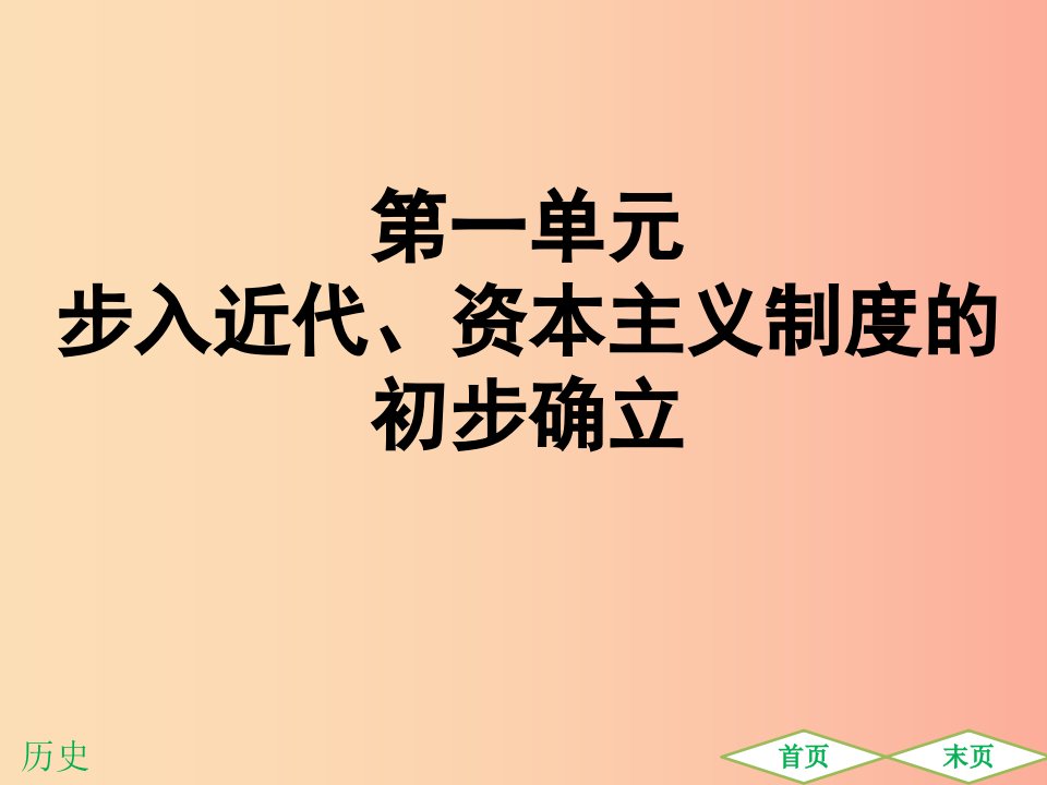 广东专用2019中考历史高分突破复习第五部分世界近代史第一单元步入近代资本主义制度的初步确立提升练课件