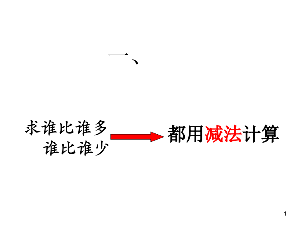 一年级数学下册解决问题复习ppt课件