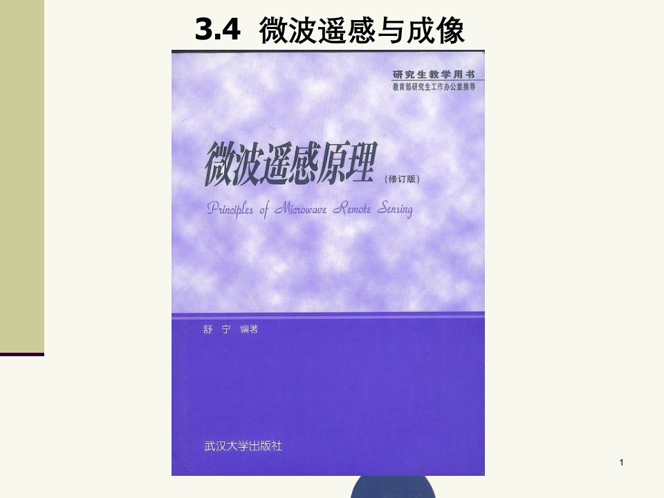 微波遥感和成像侧视雷达工作基本原理