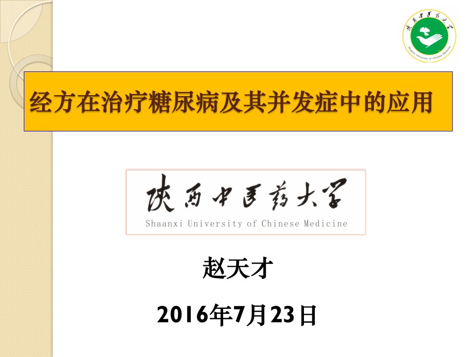 最新经方在治疗糖尿病及其并发症中的应用课件