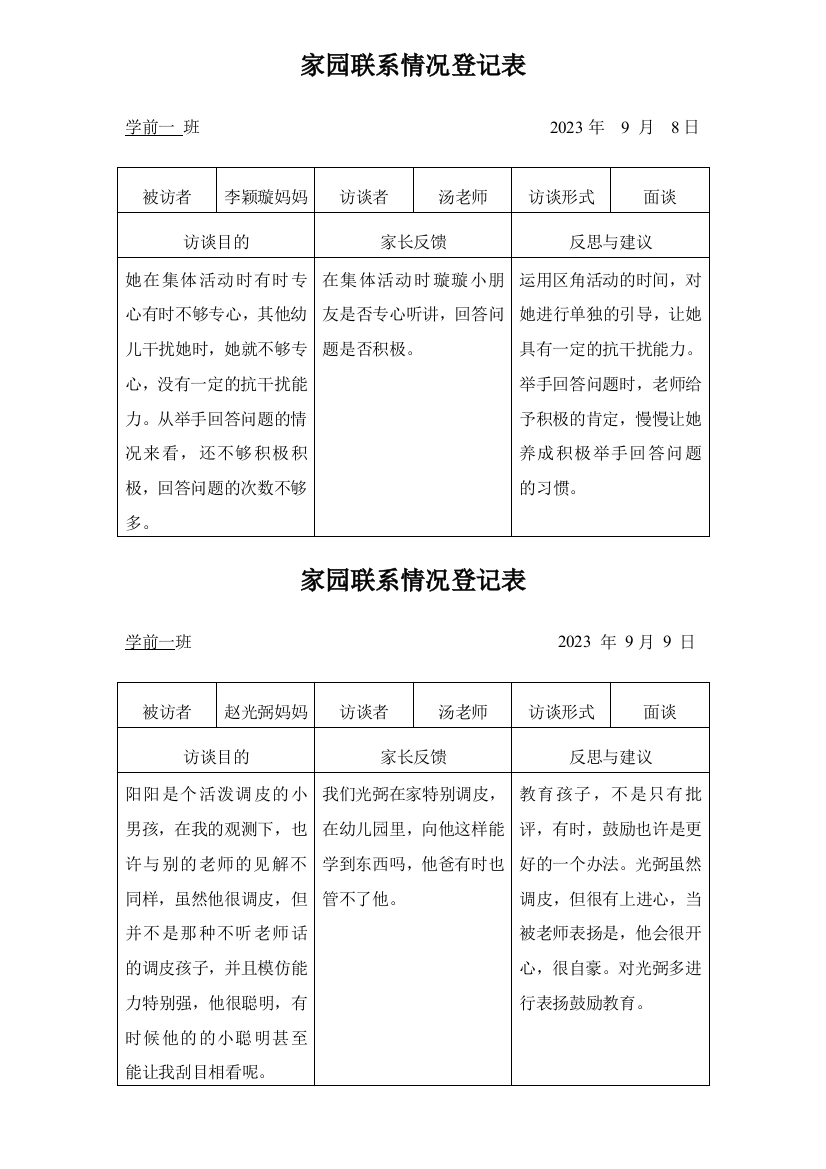 最新幼儿园家校联系记录年终总结