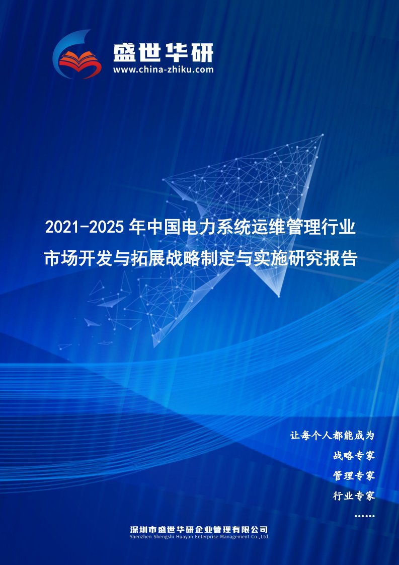 2021-2025年中国电力系统运维管理行业市场开发与拓展战略制定与实施研究报告