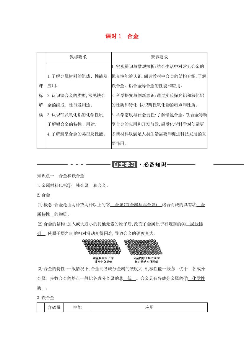 2022版新教材高中化学