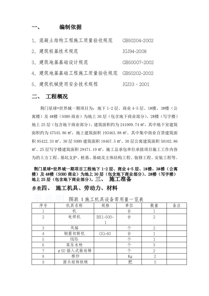 旋挖灌注桩接桩方案