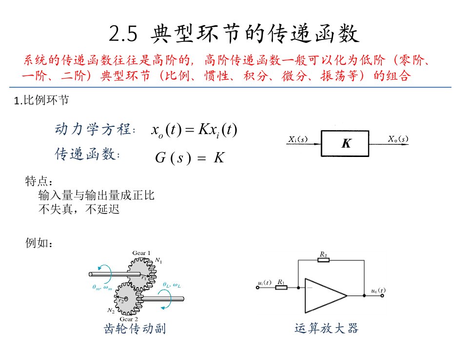 典型链路传递函数